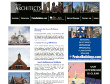 Tablet Screenshot of churcharchitectsdirectory.com